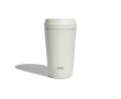 Recycled stainless steel thermal mug, 360° lid, 354ml colour white