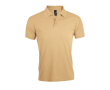 Branded polo shirt, polyester & cotton, 200 g/m2, SOL'S Prime Men colour sand