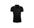 Men's two-tone polo shirt, 200 g/m2, SOL'S Pasadena colour white/black