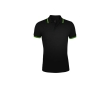 Men's two-tone polo shirt, 200 g/m2, SOL'S Pasadena colour black