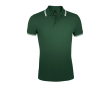 Men's two-tone polo shirt with logo, 200 g/m2, SOL'S Pasadena colour forest green