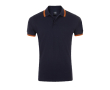 Men's two-tone polo shirt with logo, 200 g/m2, SOL'S Pasadena colour ultramarine blue