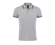 Men's two-tone polo shirt with logo, 200 g/m2, SOL'S Pasadena colour black/grey
