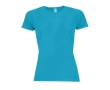 Women's sports t-shirt from polyester, 140 g/m2, SOL'S Pioneer colour cyan blue
