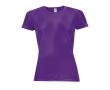 Women's sports t-shirt from polyester, 140 g/m2, SOL'S Pioneer colour purple