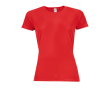 Women's sports t-shirt from polyester, 140 g/m2, SOL'S Pioneer colour red