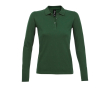 Women's long-sleeved polo shirt, cotton, 180 g/m2, SOL'S Perfect colour dark green
