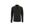 Long sleeve men's polo shirt, cotton, 180 g/m2, SOL'S Perfect colour dark grey