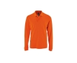Long sleeve men's polo shirt, cotton, 180 g/m2, SOL'S Perfect colour orange