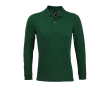Long sleeve men's polo shirt, cotton, 180 g/m2, SOL'S Perfect colour dark green