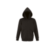 Children's cotton hooded sweatshirt, 260 g/m2, SOL'S Stone Kids colour black