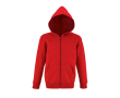 Children's cotton hooded sweatshirt, 260 g/m2, SOL'S Stone Kids colour red