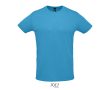 Sports t-shirt from polyester, 130 g/m2, SOL'S Sporty  colour cyan blue