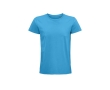 Fitted unisex t-shirt from cotton, 175 g/m2, SOL'S Pioneer colour cyan blue