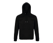 Unisex hooded sweatshirt made from eco-materials, 280 g/m2 colour black