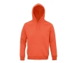 Unisex hooded sweatshirt made from eco-materials, 280 g/m2 colour orange