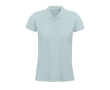 Women's polo shirt from cotton, 170 g/m2, SOL'S Planet colour pastel blue