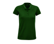 Printed women's polo shirt from cotton, 170 g/m2, SOL'S Planet colour dark green