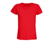 T-shirt for women with organic cotton, 175 g/m2, SOL'S Pioneer colour dark red