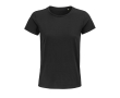 T-shirt for women with organic cotton, 175 g/m2, SOL'S Pioneer colour black
