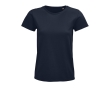 T-shirt for women with organic cotton, 175 g/m2, SOL'S Pioneer colour navy-blue