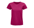 T-shirt for women with organic cotton, 175 g/m2, SOL'S Pioneer colour fuchsia