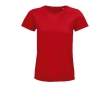 T-shirt for women with organic cotton, 175 g/m2, SOL'S Pioneer colour red