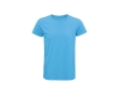 T-shirt from organic cotton, 150 g/m2, SOL'S Crusader colour cyan blue