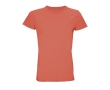 T-shirt from organic cotton, 150 g/m2, SOL'S Crusader colour neon orange