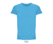 Unisex crew-neck cotton T-shirt, 150 g/m2, SOL'S Crusader  colour cyan blue