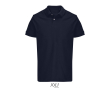 Men’s combed cotton polo, short sleeve, 2 buttons  colour navy-blue