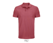 Men’s combed cotton polo, short sleeve, 2 buttons  colour coral