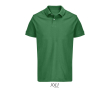 Men’s combed cotton polo, short sleeve, 2 buttons  colour green