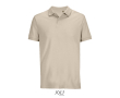Men’s combed cotton polo, short sleeve, 2 buttons  colour nude
