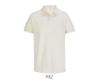 Men’s combed cotton polo, short sleeve, 2 buttons  colour natural