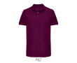 Men’s combed cotton polo, short sleeve, 2 buttons  colour garnet