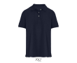 Women’s combed cotton polo, short sleeve, 3 buttons  colour navy-blue