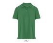 Women’s combed cotton polo, short sleeve, 3 buttons  colour green