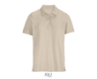 Women’s combed cotton polo, short sleeve, 3 buttons  colour nude