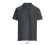 Women’s combed cotton polo, short sleeve, 3 buttons  colour dark grey