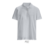 Women’s combed cotton polo, short sleeve, 3 buttons  colour grey