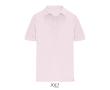 Women’s combed cotton polo, short sleeve, 3 buttons  colour pastel pink