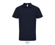 Recycled polyester sports polo, short sleeve, 3 buttons  colour navy-blue