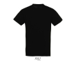 Unisex semi-combed cotton T-shirt, round neck, 150 g/m2  colour black