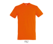 Unisex semi-combed cotton T-shirt, round neck, 150 g/m2  colour orange