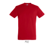 Unisex semi-combed cotton T-shirt, round neck, 150 g/m2  colour red
