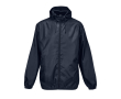 190T polyester windbreaker jacket with hood SOL'S colour navy-blue
