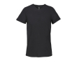 Unisex semi-combed cotton V-neck T-shirt SOL'S colour black
