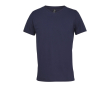 Unisex semi-combed cotton V-neck T-shirt SOL'S colour navy-blue