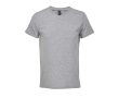 Unisex semi-combed cotton V-neck T-shirt SOL'S colour marbled grey